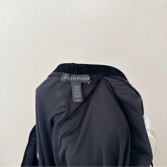 Eileen Fisher Womens Medium Velvet Pull On Stretch Legging In Black - Picture 9 of 13